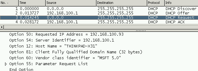 DHCP REQUEST